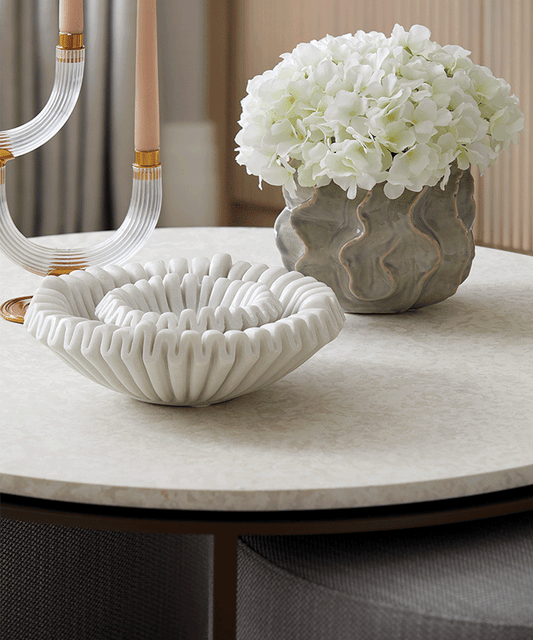 Scalloped Marble Bowl